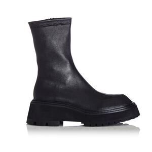 Alias Mae Terry Stretch Leather Ankle Boot - 41 - Black